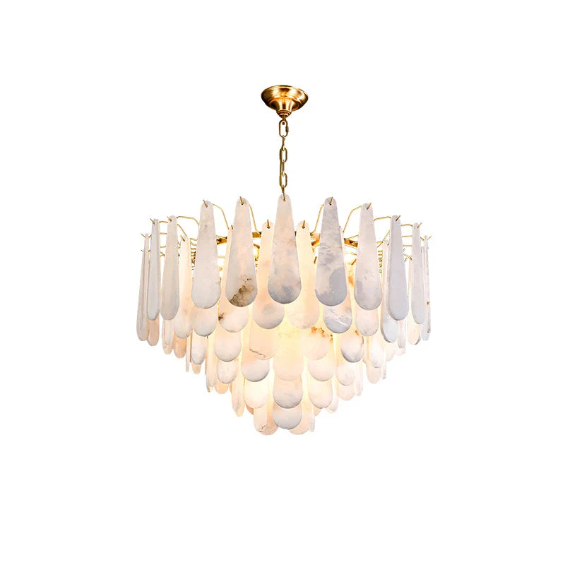 Afralia™ Art Deco Marble Home Chandelier Lighting Dimmable LED 2025