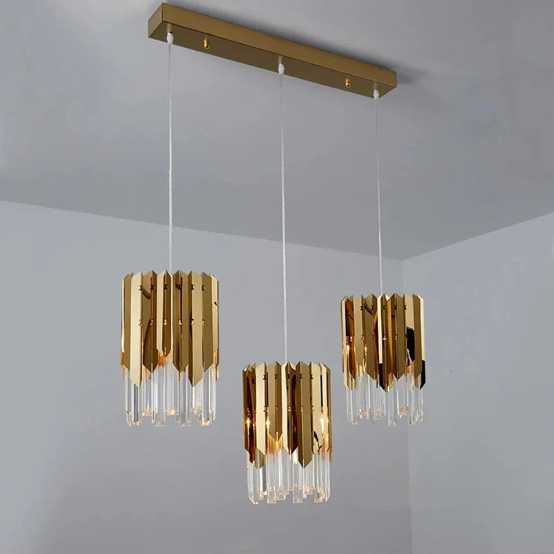 Luxury Crystal Pendant Chandelier by Afralia™ for Living Room, Dining, or Bedroom Lighting