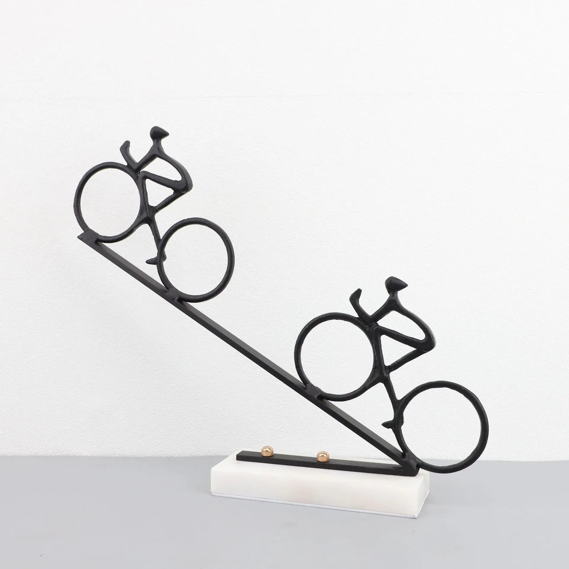 Afralia™ Metal Handcrafts Mountain Bike Figure Sculpture Home Decor