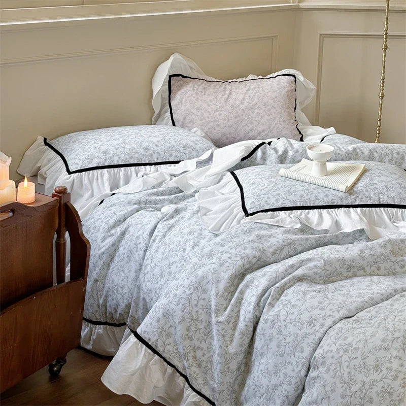 Afralia™ Cotton Bedding Sets: Sheet, Pillowcase, Duvet Cover, Queen King RU