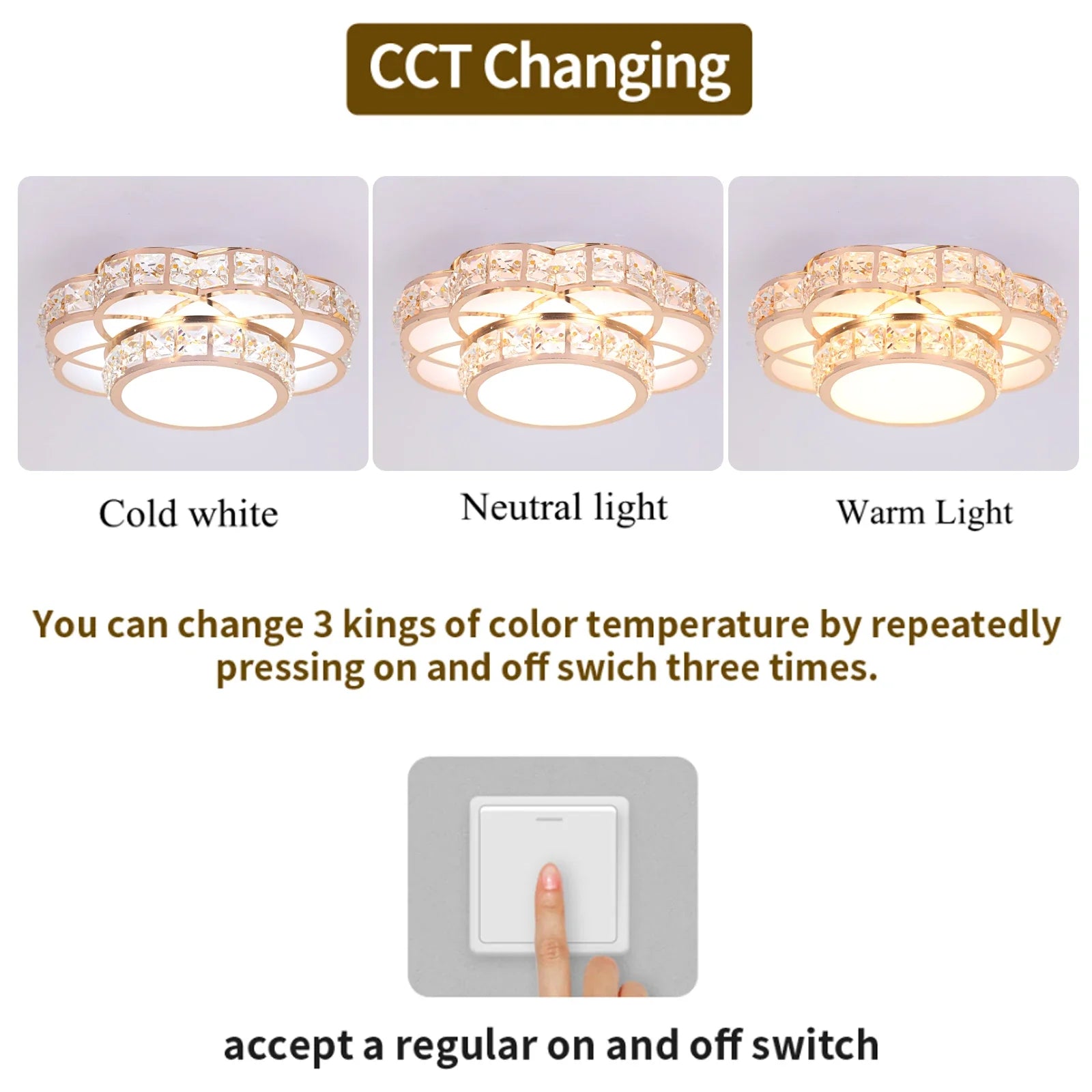 Afralia™ Crystal LED Chandelier Ceiling Lamp Modern Elegant Indoor Decor Luminaire