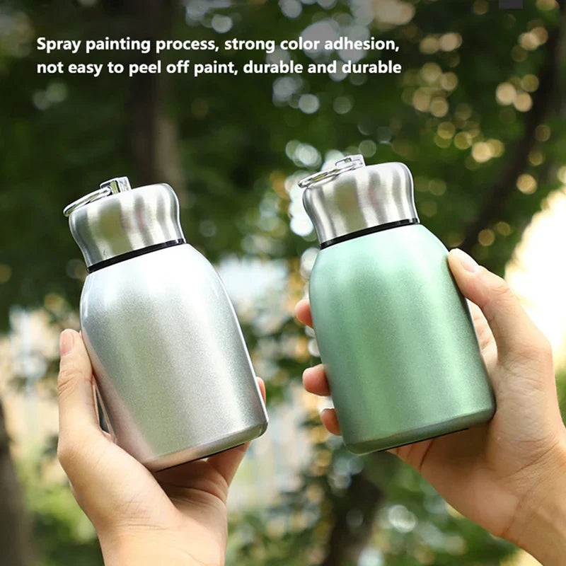 Afralia™ 300ml Mini Coffee Vacuum Flask Stainless Steel Travel Water Bottle