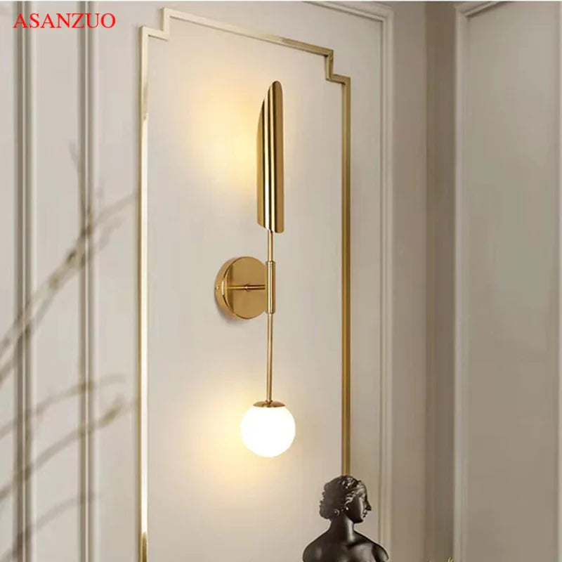 Afralia™ LED Wall Lamps Lights Mirror Light for Living Room Stairs Loft Night Table