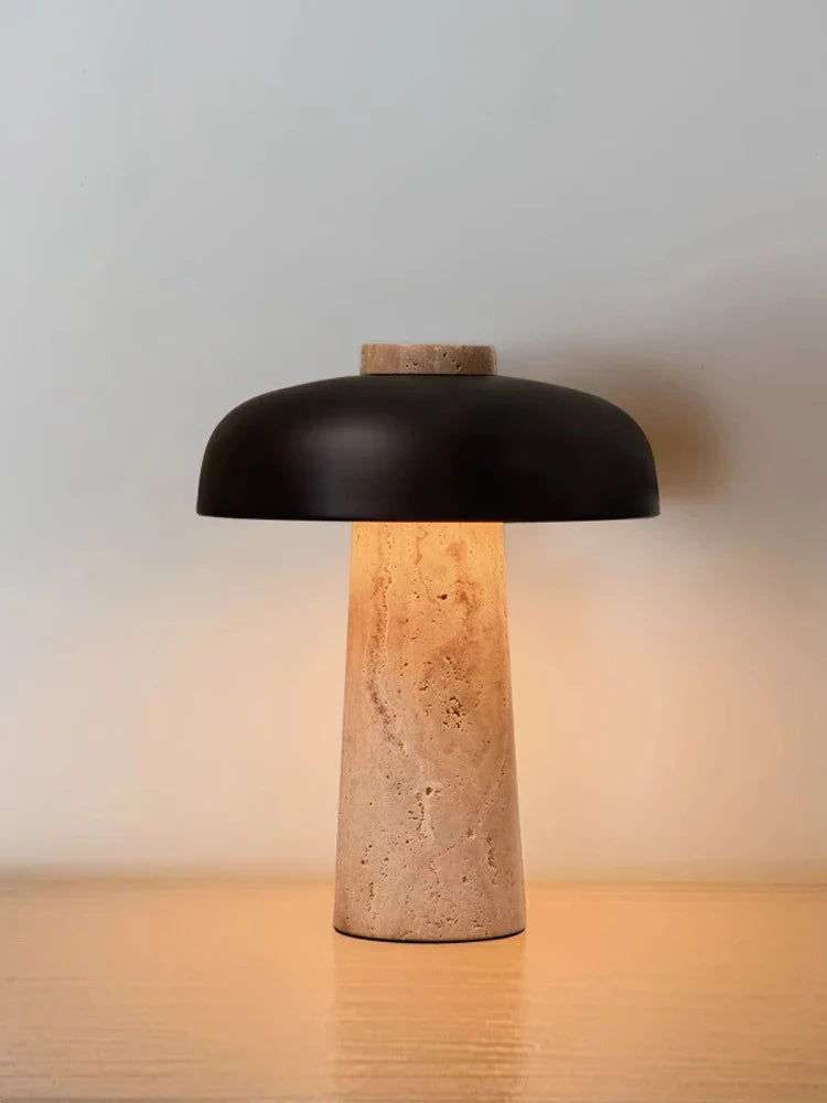 Vintage Yellow Stone Table Lamp for Home Office Décor - Afralia™