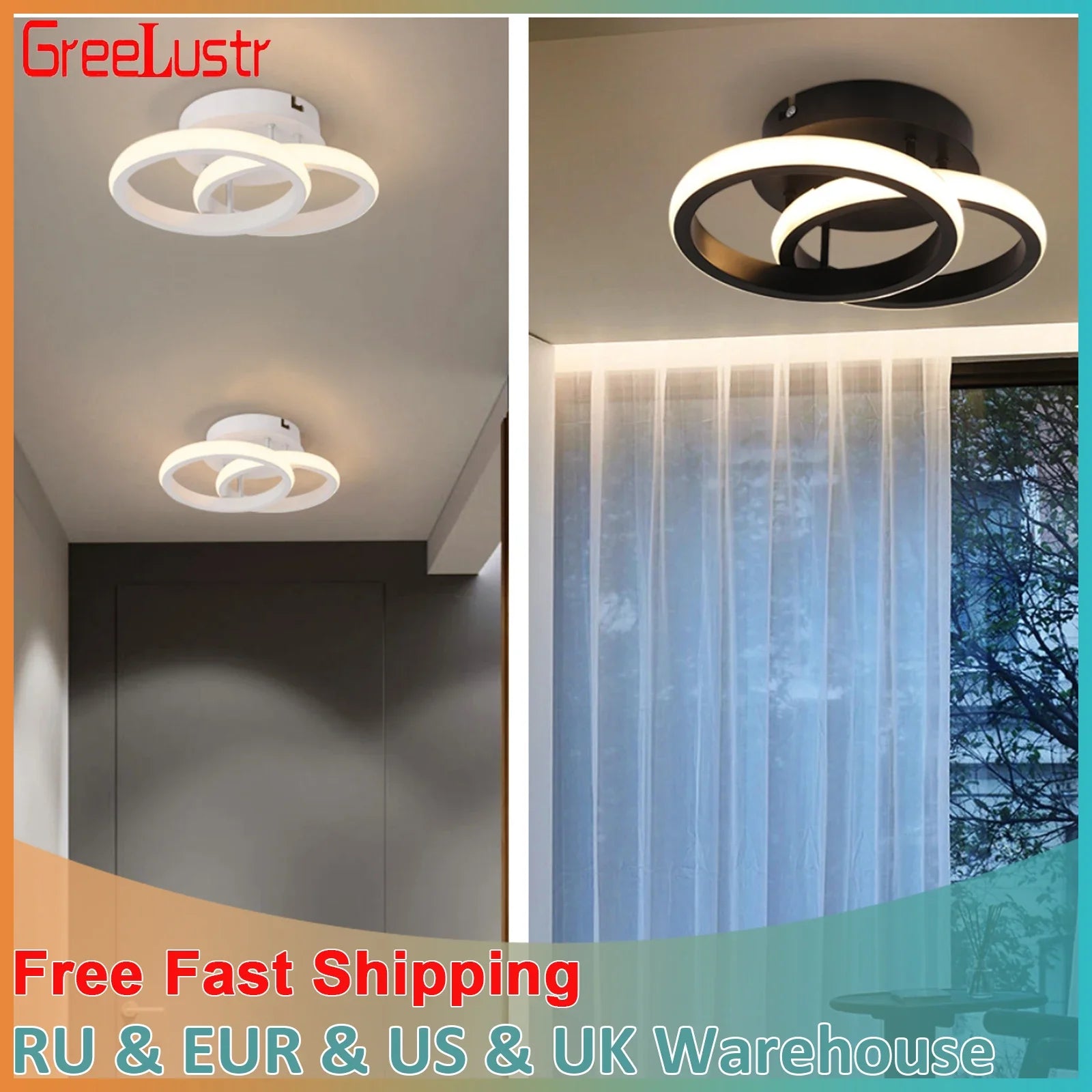 Afralia™ Acrylic LED Ceiling Light: Modern Home Decor Lighting for Bedroom, Aisle, Balcony, Corridor