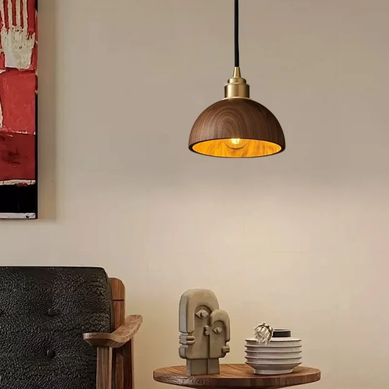 Afralia™ Wooden LED Pendant Lamp for Home & Commercial Spaces