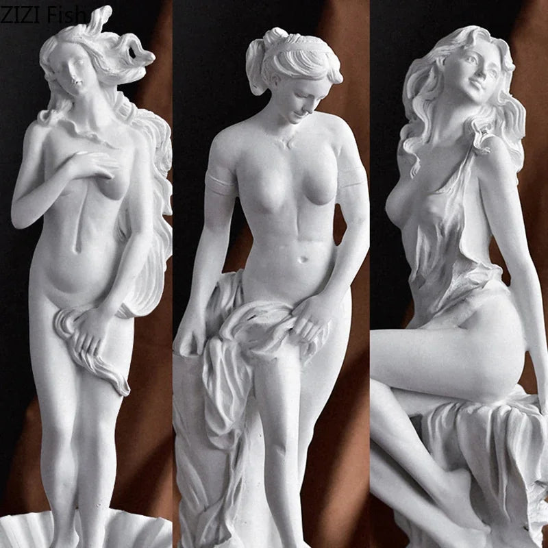 Afralia™ Venus Goddess Resin Sculpture Desk Decoration Ornament Aesthetic Room Decor