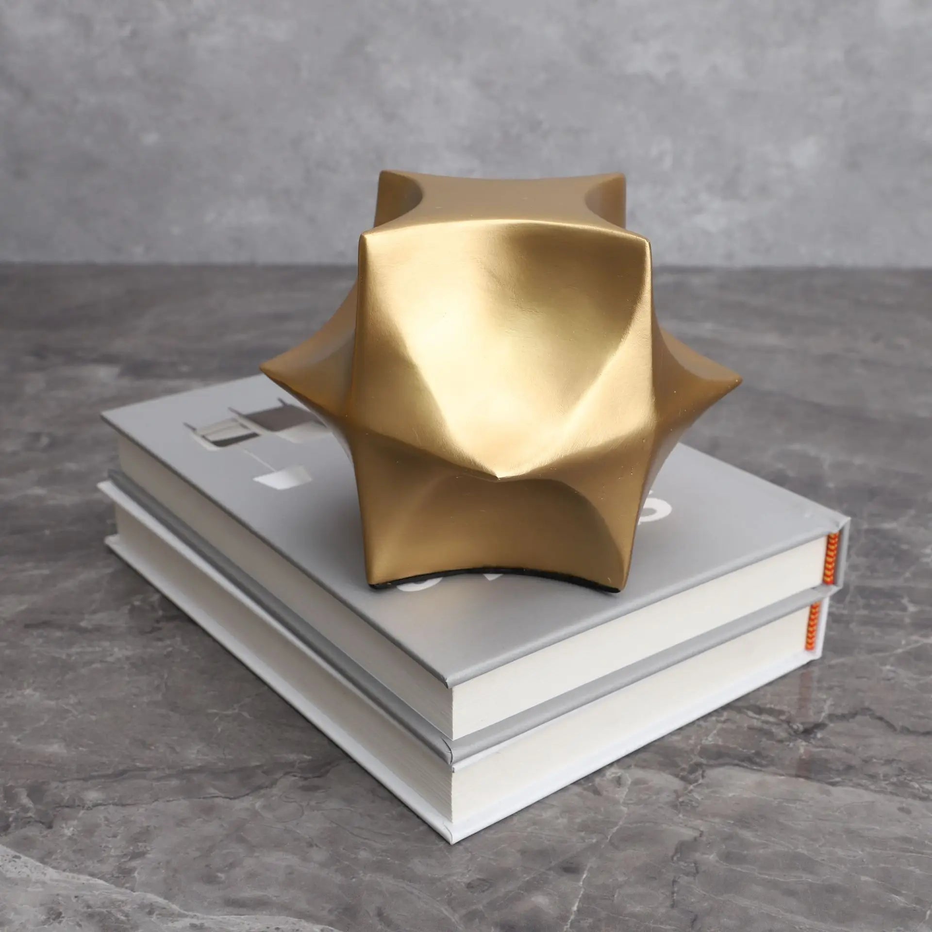 Geometric Gold Star Square Decor by Afralia™ for Stylish Home Accents