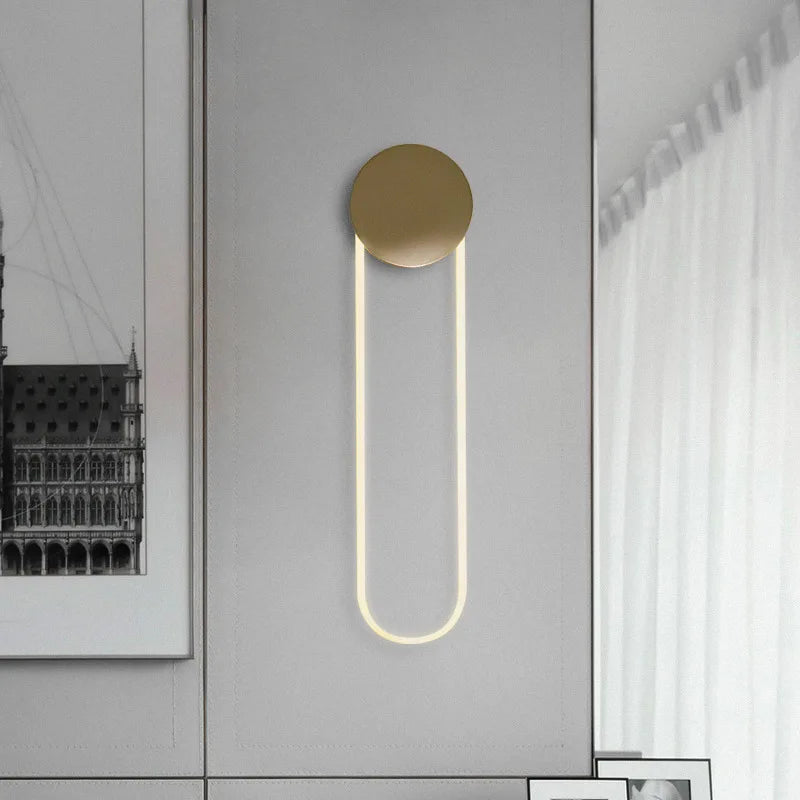 Afralia™ Nordic LED Ring Wall Light | Postmodern Art Bedroom Sconce