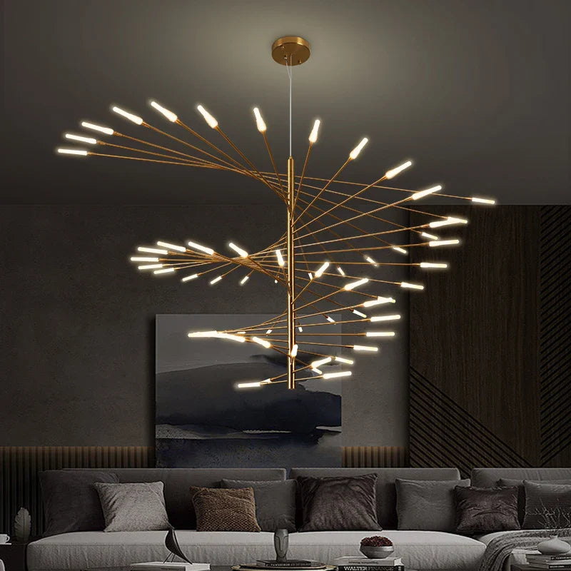Afralia™ LED Fireworks Ceiling Pendant Light - Modern Luxury Dimmable Room Decoration
