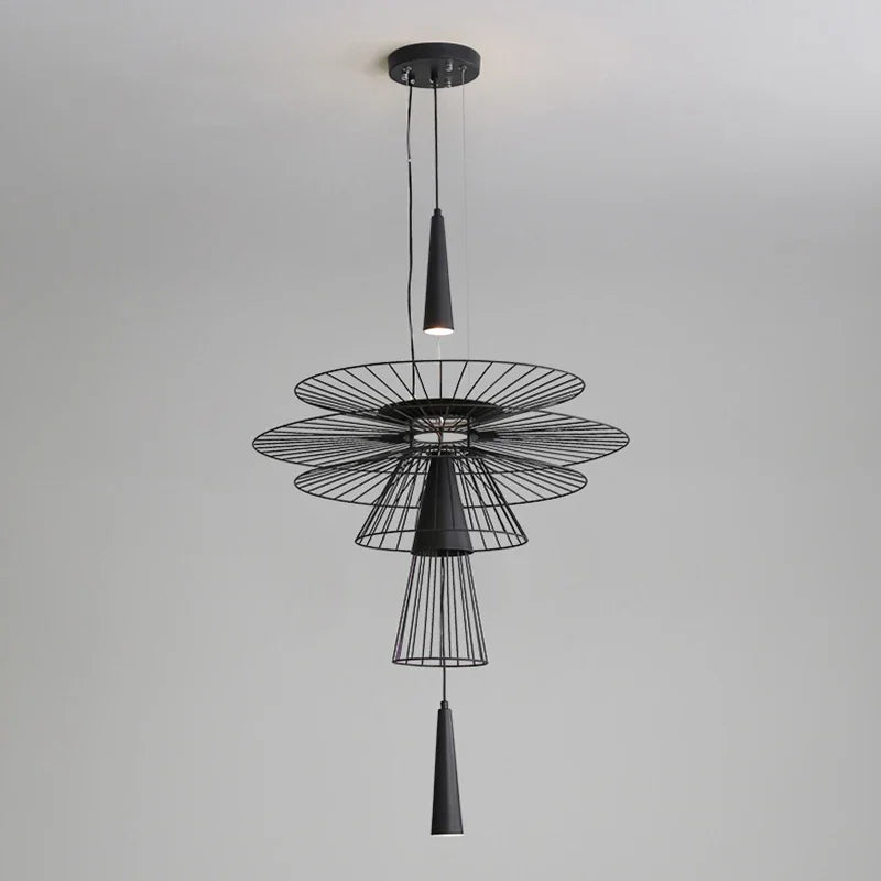 Afralia™ LED Iron Pendant Chandelier for Dining Room, Nordic Design Ceiling Light