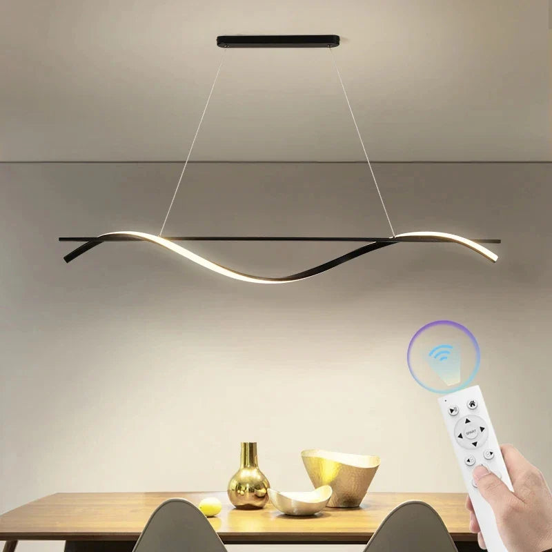 Modern Aluminum Iron Pendant Lamp by Afralia™ - LED Island Dining Light Fixtures