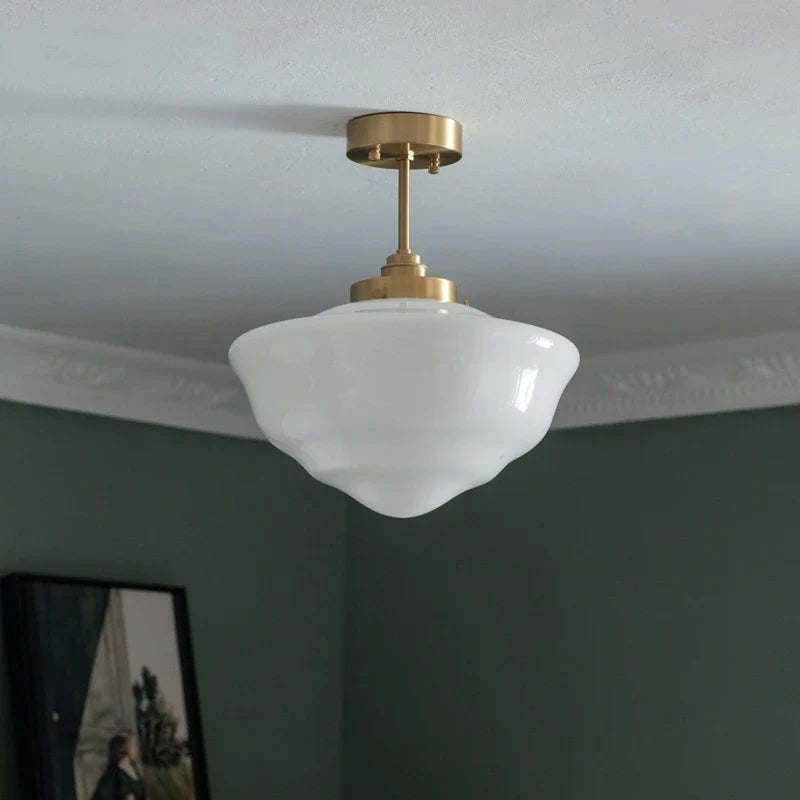 Afralia™ Glass LED Pendant Lights with Copper Socket, Modern Nordic Hanging Lamp for Home Indoor