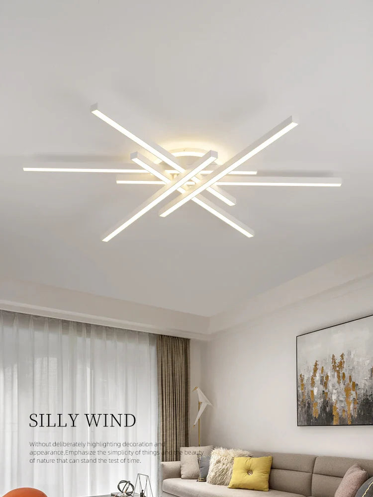 Afralia™ Minimal Line Ceiling Lamps: Modern Nordic Design for Living Room and Bedroom