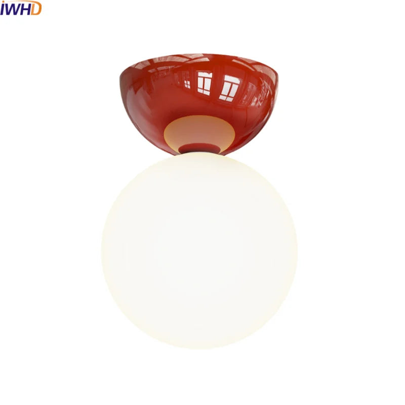 Afralia™ Iron Glass LED Ceiling Lights Modern Home Decor Lighting G9 Lamparas