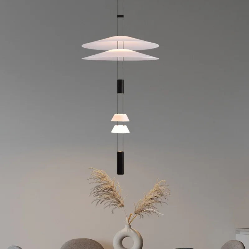 Afralia™ Circular Pendant Light: Modern Minimalist Hanging Lamp for Living Room, Dining, Bar