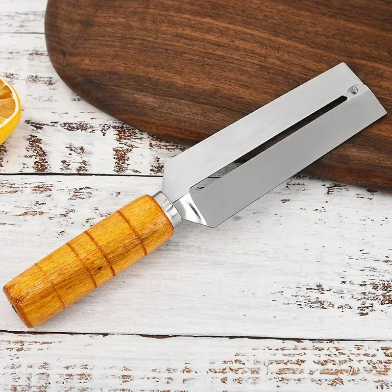 Afralia™ Stainless Steel Sugarcane Pineapple Knife Manual Kitchen Cutter