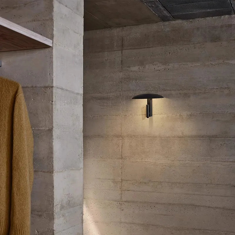 Afralia™ Mushroom Umbrella Wall Lamp: Nordic Minimalist Bedroom Living Room LED Light