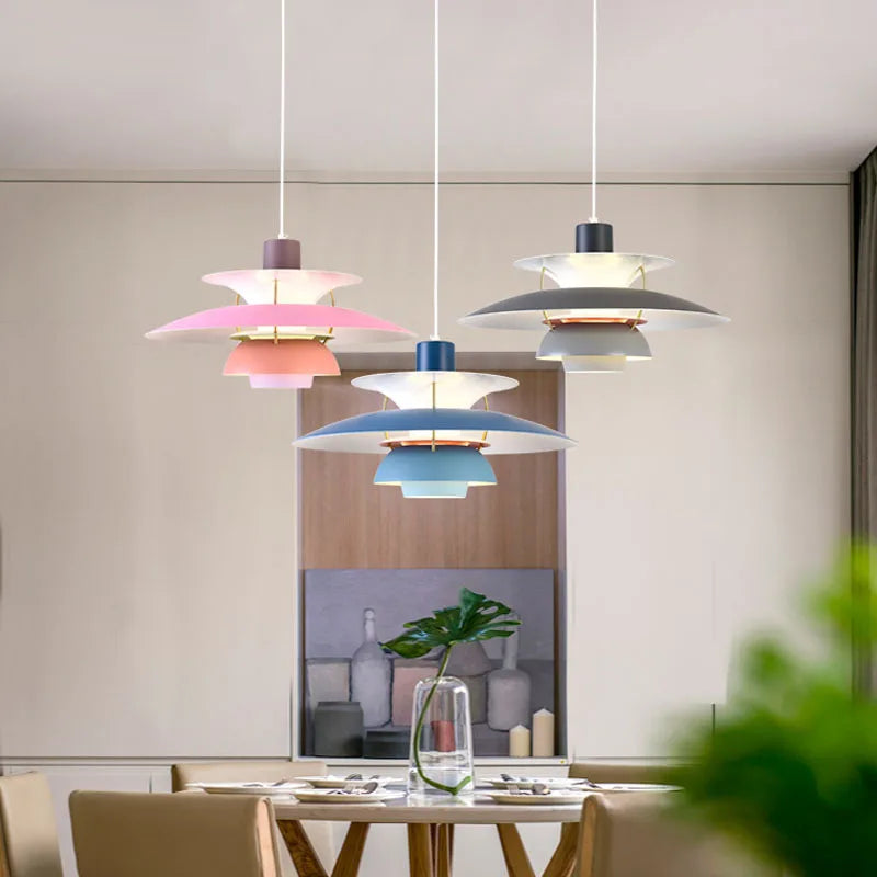 Afralia™ Nordic Danish LED Pendant Light Chandelier for Dining Room E27 Fixtures