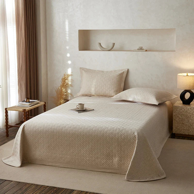 Afralia™ Lyocell Linen Quilted Bedspread - Thin Summer Quilt Blanket