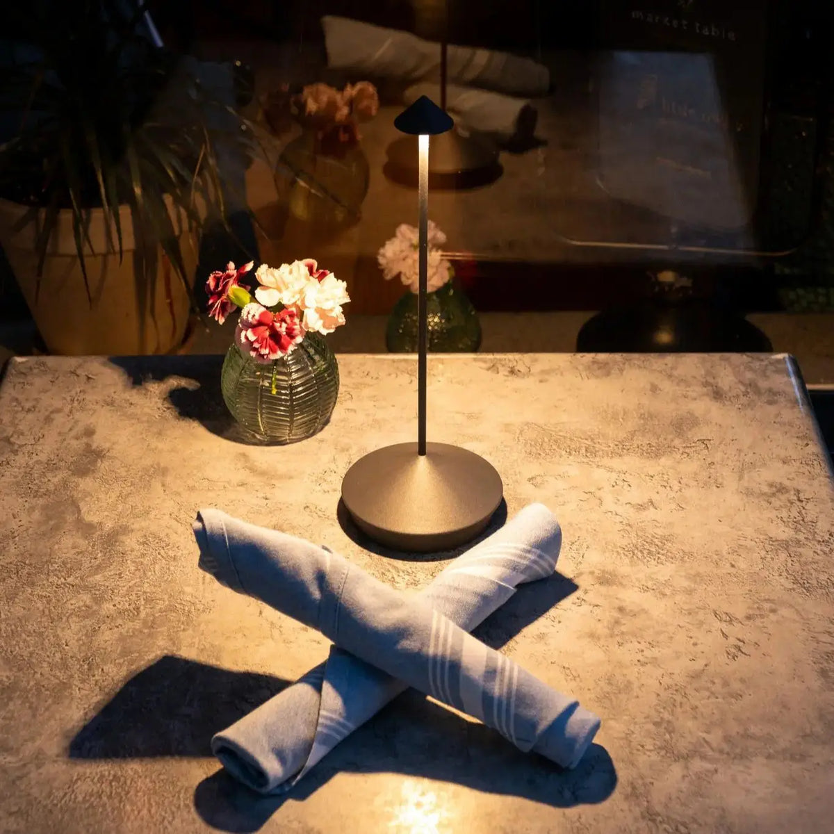 Afralia™ Touch LED Rechargeable Table Lamp for Dining, Hotel, Bar, Coffee - Decorative Desk Lamp