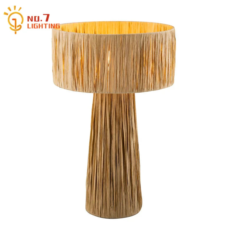 Afralia™ Wabi-Sabi Rattan LED Floor Lamp for Bedroom Living Room Studio