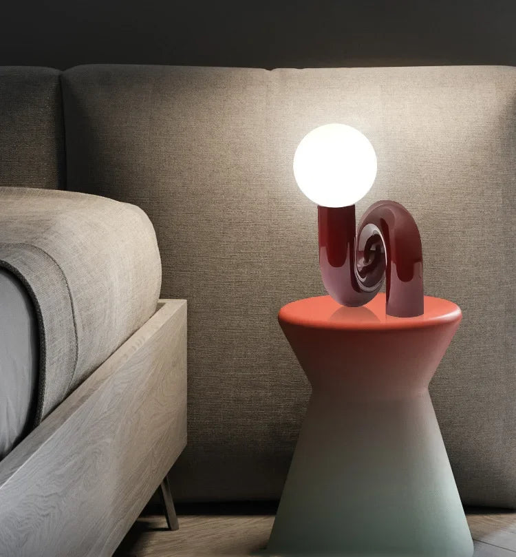 Nordic Red Modern Kids Room Bedside Decor by Afralia™