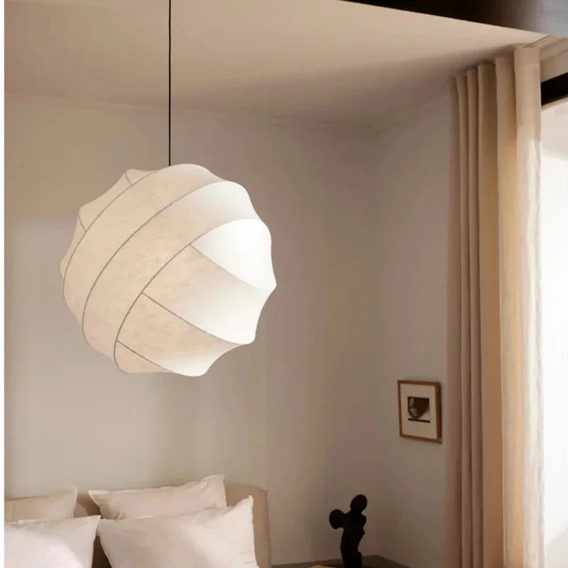 Afralia™ Wabi Sabi Silk Pendant Lamp | Japanese Chandelier for Home & Shop Decor
