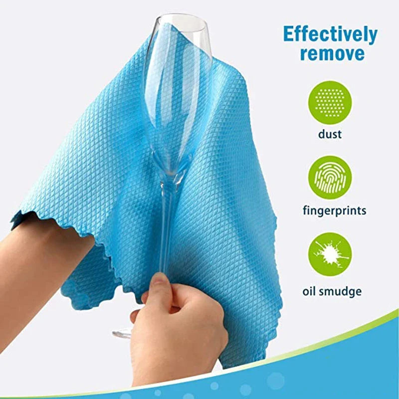 Afralia™ Microfiber Cleaning Cloth 30*40cm NanoScale Streak-Free Reusable Home Cleaning Tool