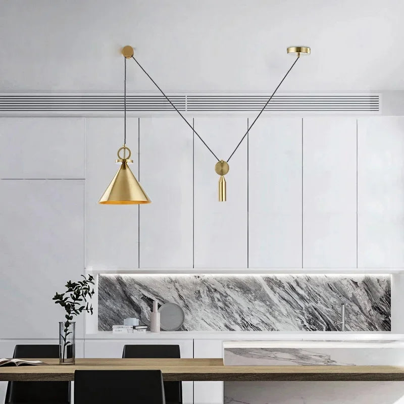 Afralia™ Adjustable Linear Pendant Lights for Home, Bar & Restaurant Decor