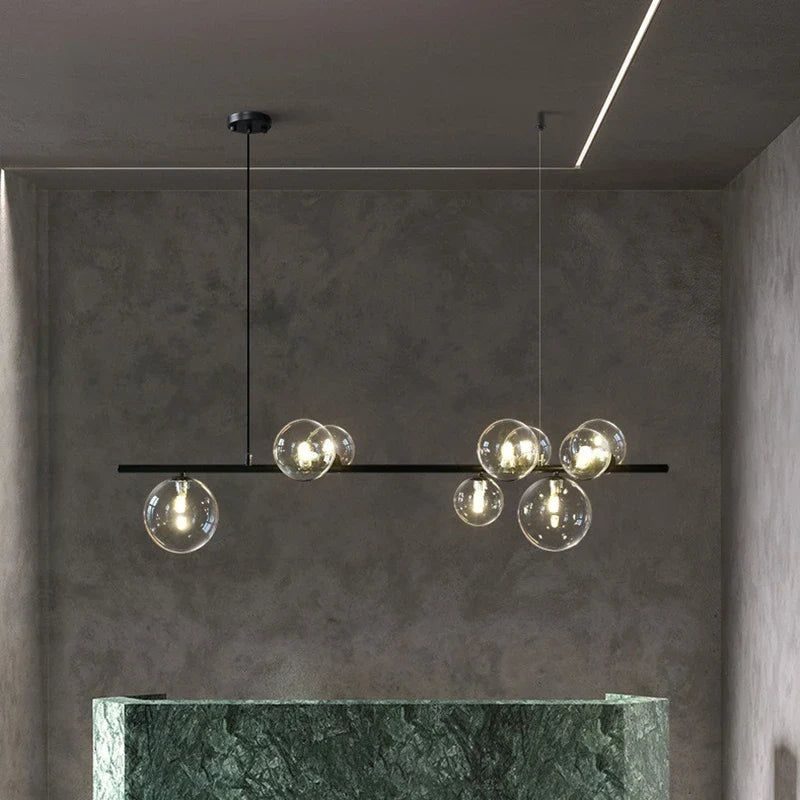 Afralia™ Glass Ball Pendant Light: Nordic LED Hanging Lamp for Dining Room, Bedroom, Cafe