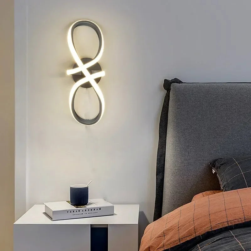 Afralia™ Gold Nordic LED Wall Sconce for Bedroom, Minimalist Entryway and Corridor