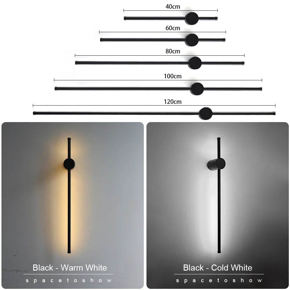 Afralia™ Modern Rotating LED Wall Light for Home Living Room Decoration