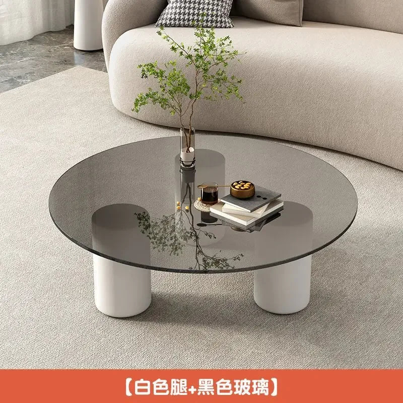 Afralia™ Glass Modern Luxury Coffee Table for Living Room Bedroom Center Home Furniture