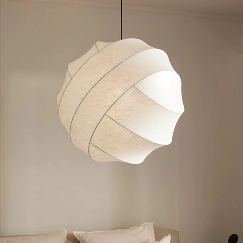 Afralia™ Wabi Sabi Silk Pendant Lamp | Japanese Chandelier for Home & Shop Decor