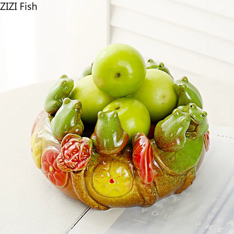 Afralia™ Ceramic Bird Fruit Plate: Decorative Snacks Tray, Nuts Bowl, Candy Storage