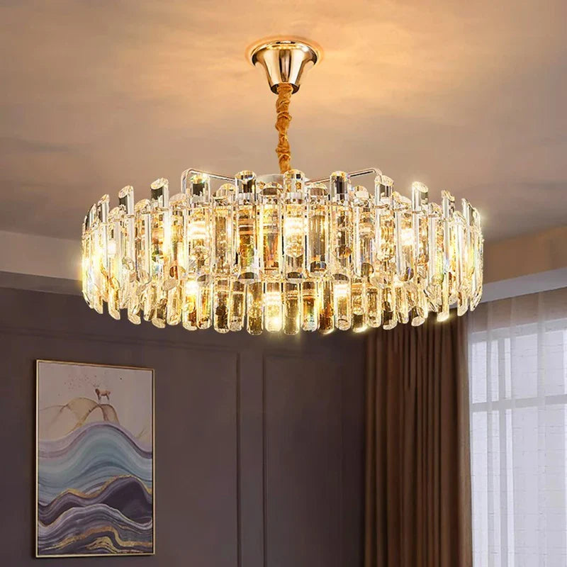 Afralia™ Crystal Chandelier Pendant Light for Living Room Dining Room Ceiling Lighting