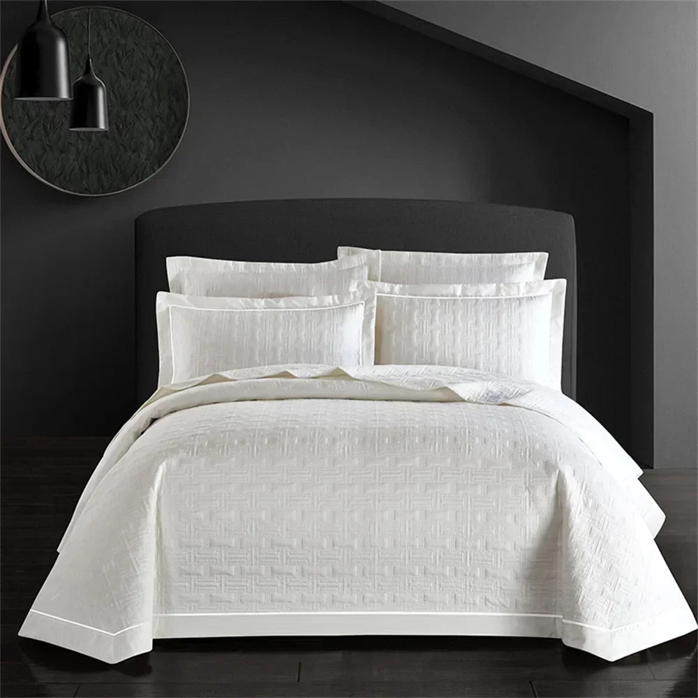 Afralia™ Cotton Coverlet Bedspread Set with Thick Quilting for Luxurious Bedding