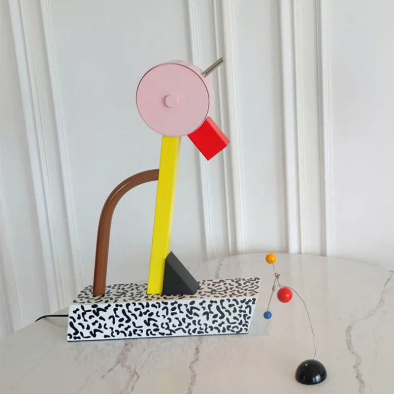 Abstract Duck LED Table Lamp Colorful Metal Parlor Bedroom Desk Light G4 Bulb Art Deco Afralia™.