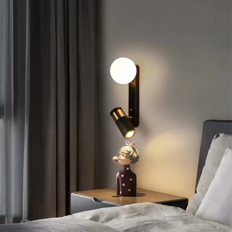 Afralia™ LED Spotlight Wall Lamp for Bedside Bedroom Study Living Room Decoration
