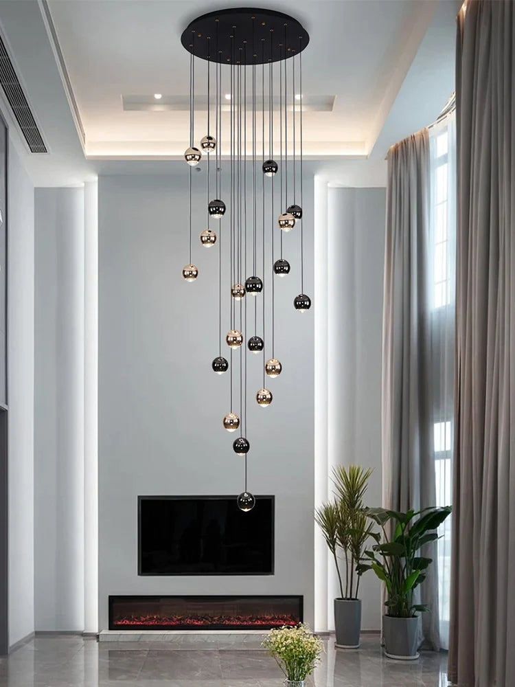 Afralia™ Stairs Chandelier Pendant Light for Living Room Kitchen Island Decor