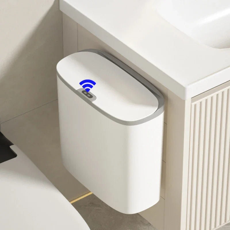 Afralia™ Smart Wall Mounted Trash Can for Kitchen & Bathroom