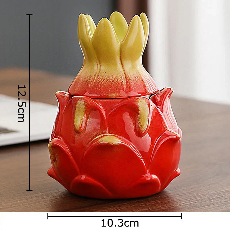Afralia™ Pitaya Ceramic Ashtray - Smoking Accessory Gift for Him