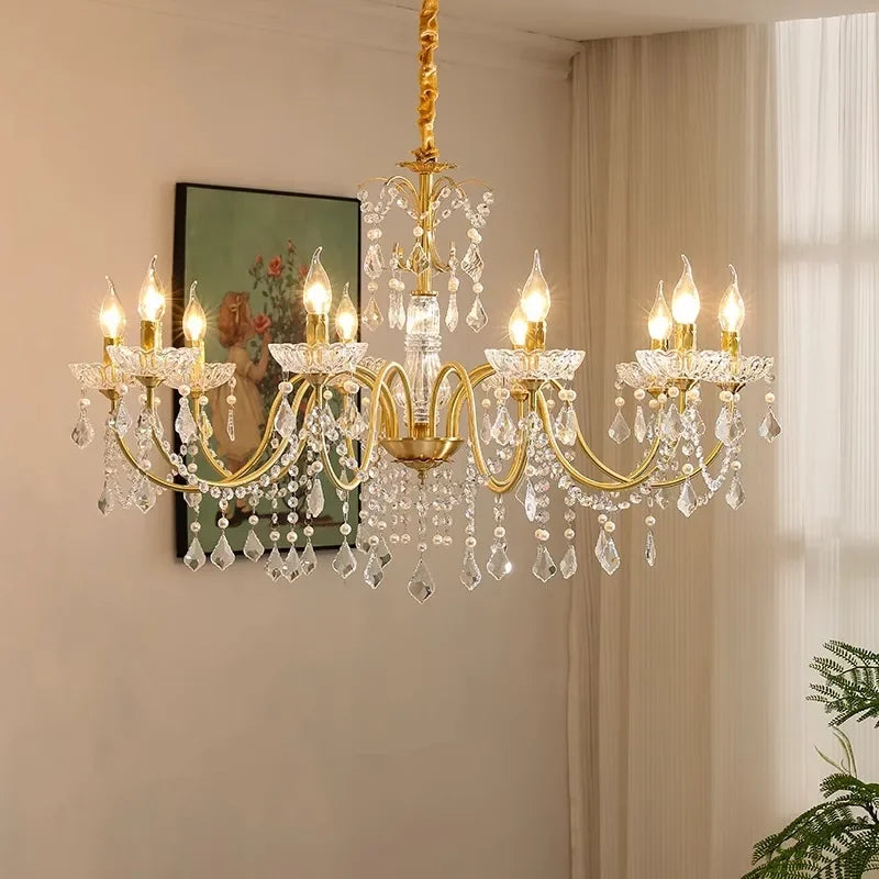 Afralia™ Crystal Chandeliers Light for Living Room and Dining Room