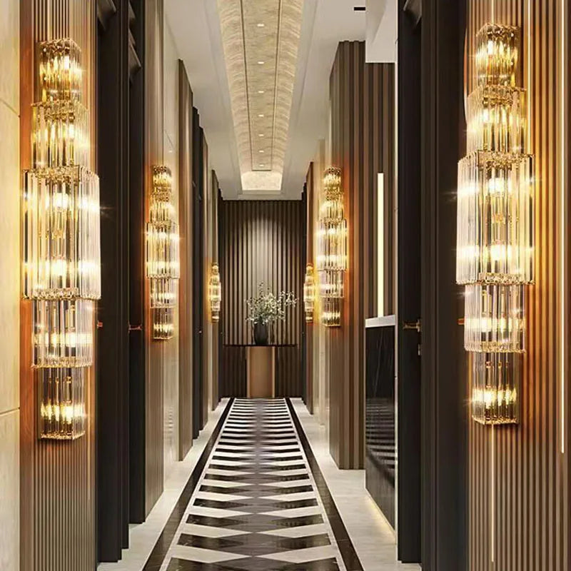 Afralia™ Crystal Wall Lamp: Elegant Lighting for Luxury Hotel, Club, Villa, Living Room, Office, Banquet