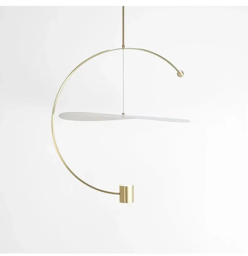 Afralia™ Gold Iron Painted LED Pendant Light for Home Decor and Dining Room