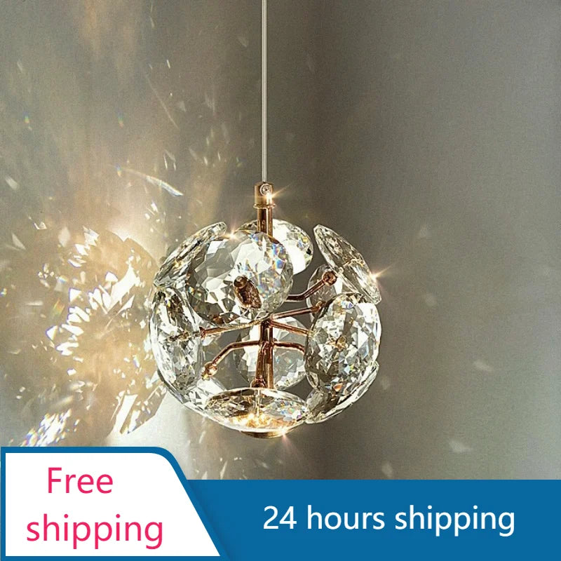Afralia™ Crystal Pendant Chandelier for Bedroom Bathroom Modern Decor