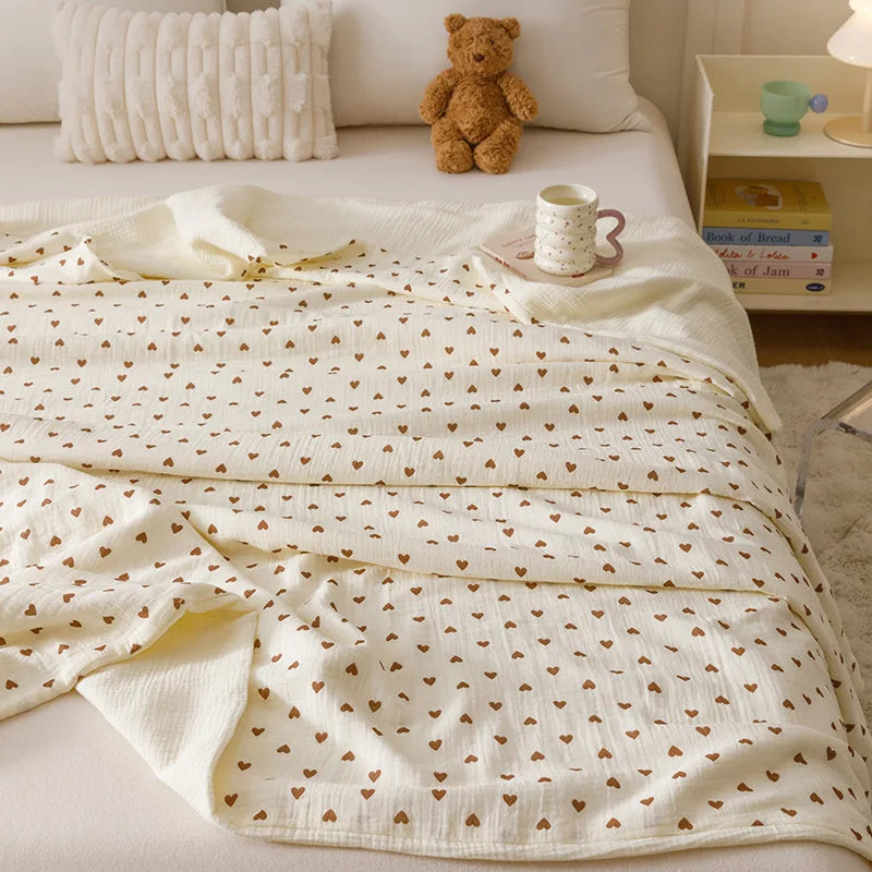 Afralia™ Soft Cotton Printed Cover Blanket: Cozy, Skin-Friendly, Summer Comforter