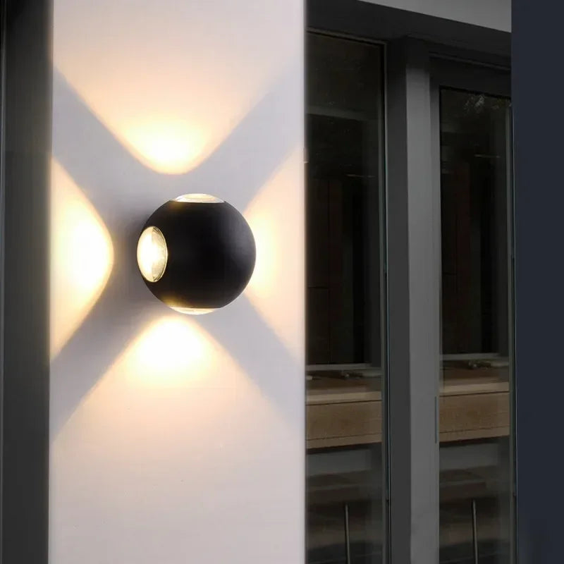 Afralia™ Round LED Outdoor Wall Lamp for Porch and Walkway