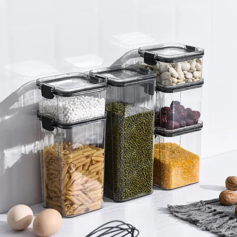 Afralia™ Plastic Kitchen Organizer Set for Food Storage and Pantry Organization